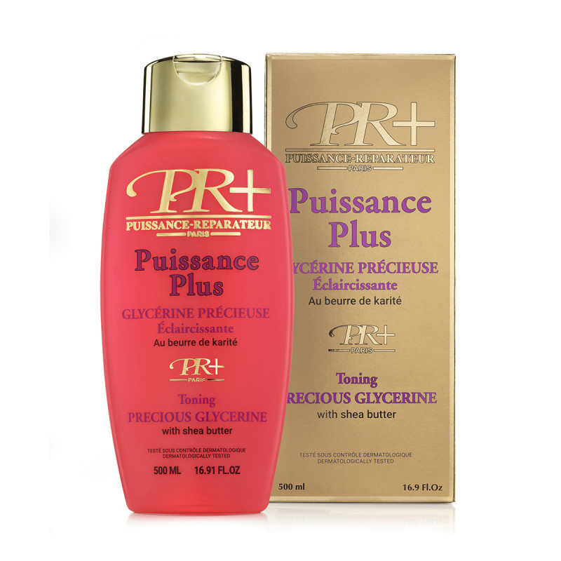 PR+® Puissance Plus Toning Precious GLYCERIN with Shea Butter. 